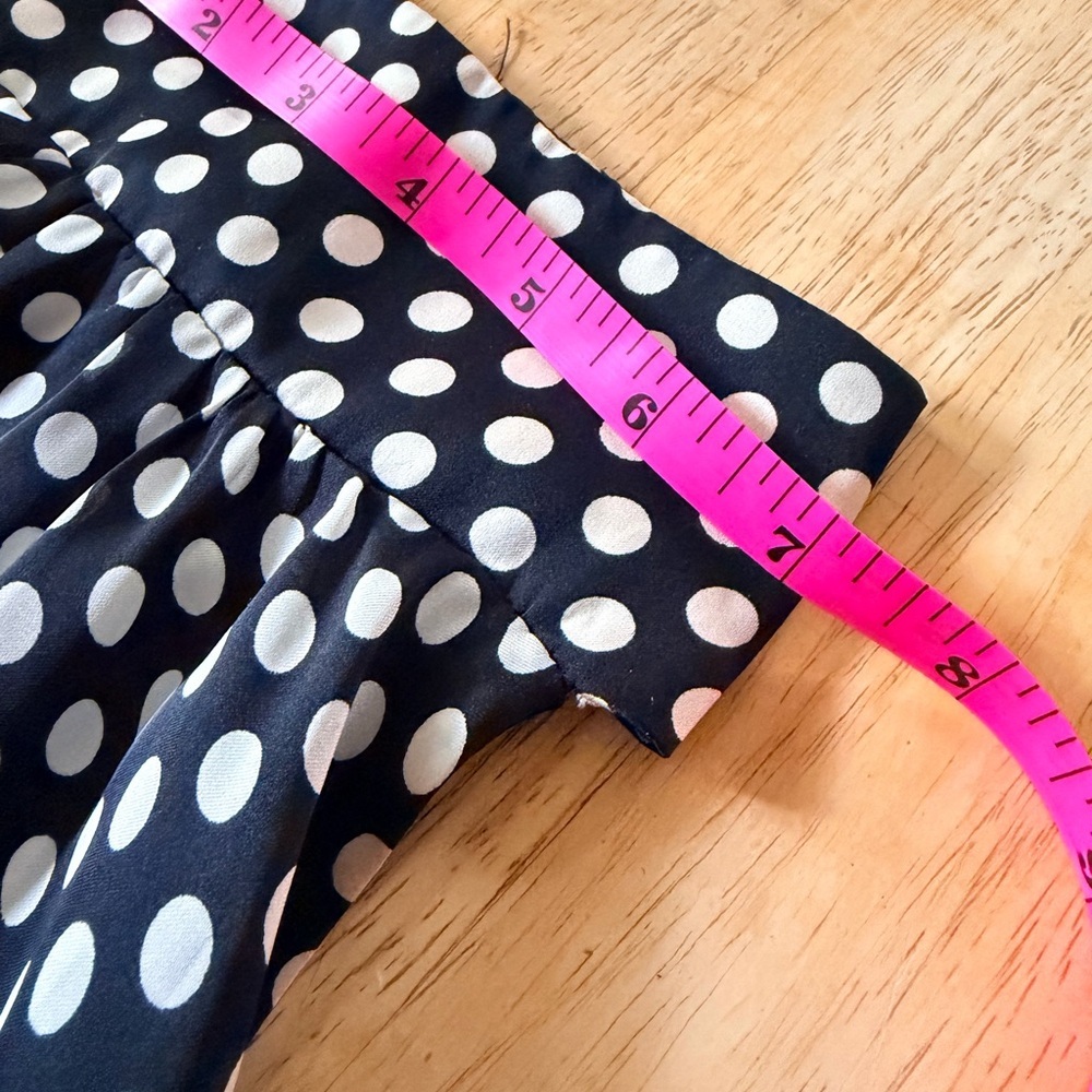 MNG (Mango) VINTAGE Black & White Polka Dot Halter Swing Dress US Sz 8 ADORABLE! - Picture 10 of 12
